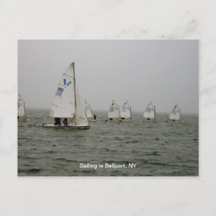 Carte Postale Course en bateau à Bellport Dock, Bellport NY