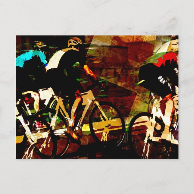 Carte Postale Course sur piste (Devant)