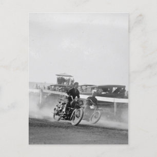 Carte Postale Course vintage de moto
