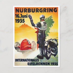 Carte Postale Course vintage de Nurburgring 1935