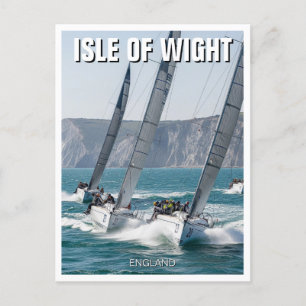 Carte Postale Course Yachts Isle of Wight England Travel