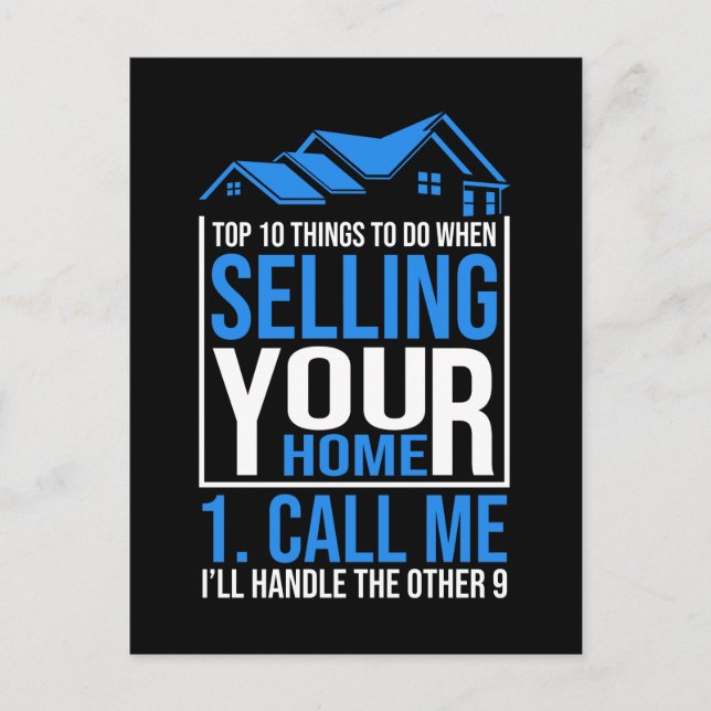 Carte Postale Courtier en immobilier Agent immobilier (Devant)