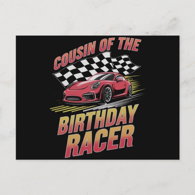 Carte Postale Cousin de la fête de famille de course du coureur  (Devant)