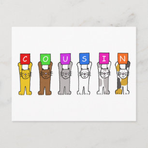 Carte Postale Cousin Joyeux Anniversaire ou Blanc pour son propr