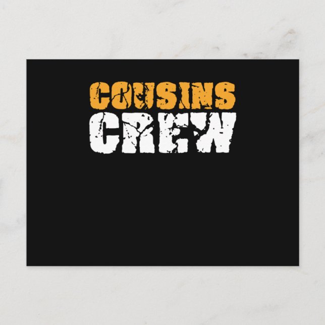 Carte Postale Cousins Crew Soeur Frère Tante Oncle Famille Cadea (Devant)