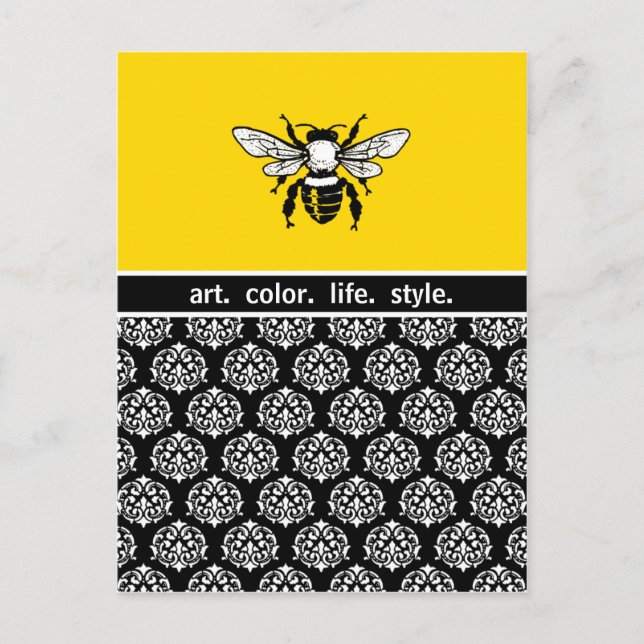 Carte Postale Coutume d'abeille de miel (Devant)