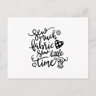 Carte Postale Couture Coudre beaucoup de tissu coudre peu de t