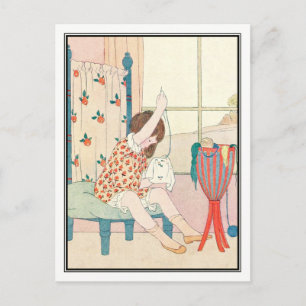 Carte Postale Couture de fille Art déco par H. Willebeek Le Mair