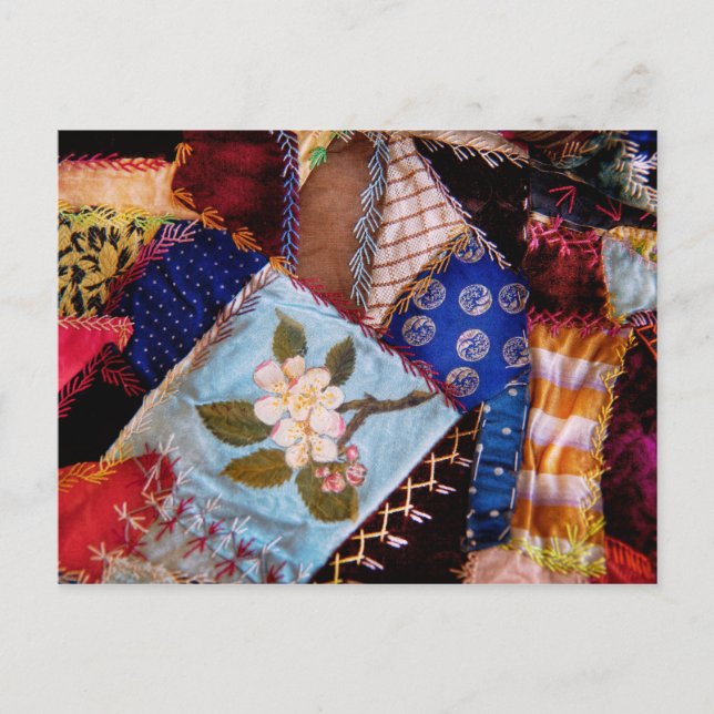 Carte Postale Couture - Patchwork - courtepointe de grand-mère (Devant)