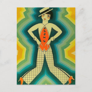 Carte Postale Couverture Art Déco « Dancer » par Jose Carlos