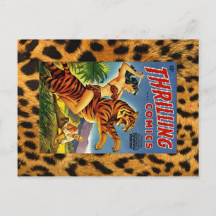 Carte Postale Couverture comique de la jungle vintage