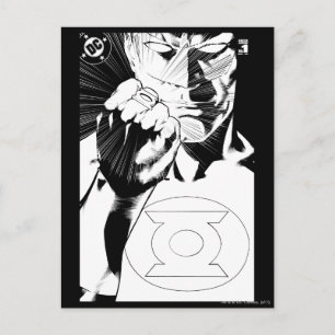 Carte Postale Couverture de Green Lantern en gros plan, Noir et