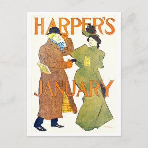 Carte Postale Couverture de Harper's pour janvier 1895