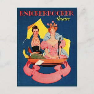Carte Postale Couverture de la feuille de théâtre Knickerbocker 