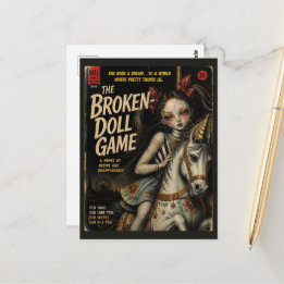 Carte Postale Couverture de livre d'horreur de fantasy Broken Do
