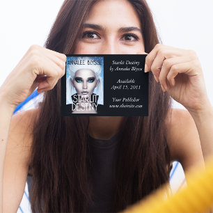 Carte Postale Couverture de livre promotionnelle fond noir