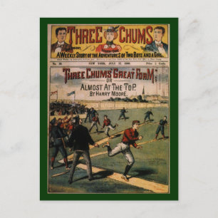 Carte Postale Couverture du magazine vintage Sports Baseball Tro