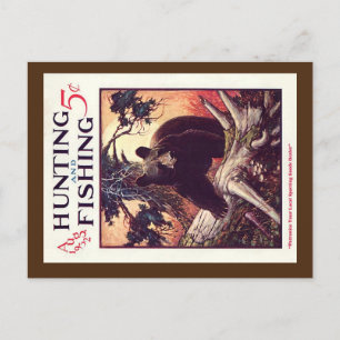 Carte Postale "Couverture Vintage de chasse et de pêche"