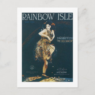 Carte Postale Couverture Vintage de l'île Rainbow