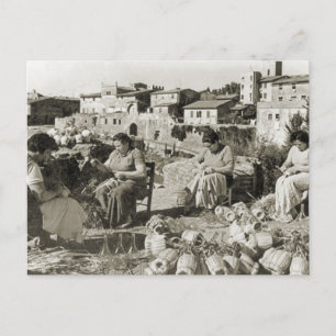 Carte Postale Couvertures de bouteilles en Chianti