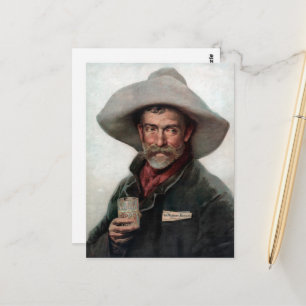 Carte Postale Cow-boy ranchero espagnol dans un saloon du vieux 