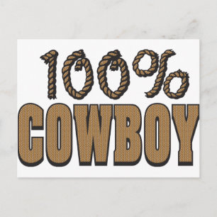 Carte Postale Cowboy à 100 Pour Cent