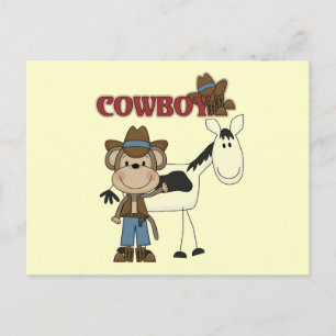 Carte Postale Cowboy avec des tee-shirts et des cadeaux pour che