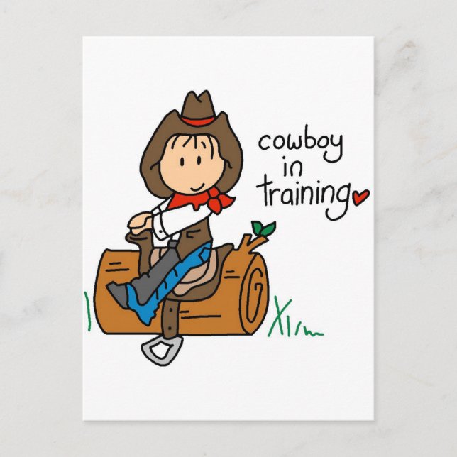 Carte Postale Cowboy dans l'entraînement des T-shirts et cadeaux (Devant)
