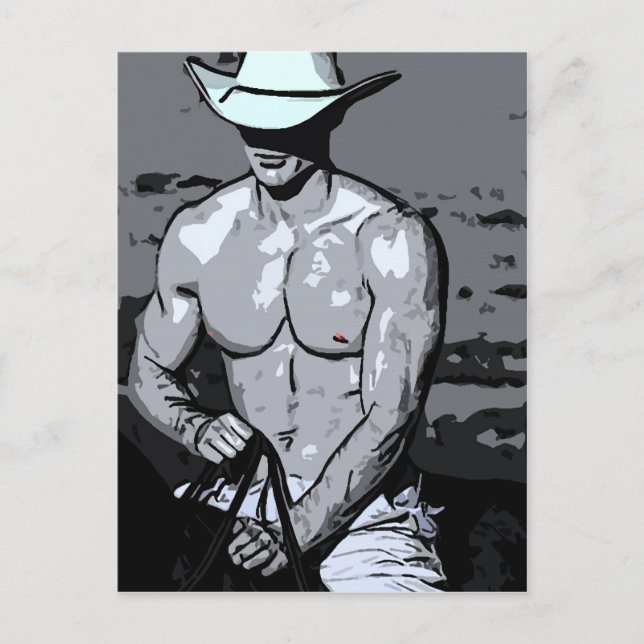 Carte Postale Cowboy d'équitation (Devant)