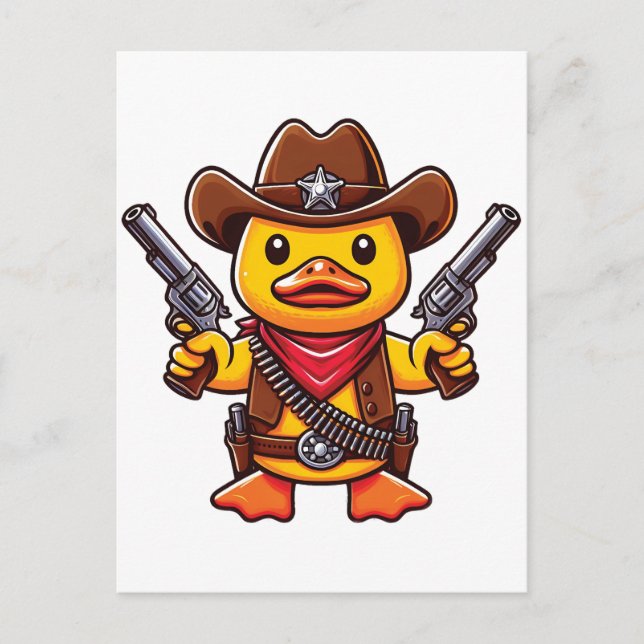Carte Postale Cowboy Duck Sheriff (Devant)