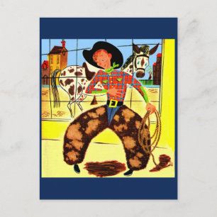 Carte Postale cowboy mignon