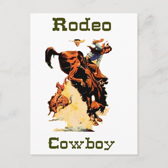 Carte postale Cowboy Rodeo (Devant)