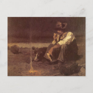 Carte Postale Cowboys de l'Ouest vintage, Herder des Plaines par