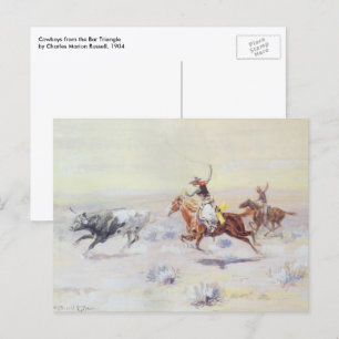 Carte Postale Cowboys du Triangle Bar par CM Russell