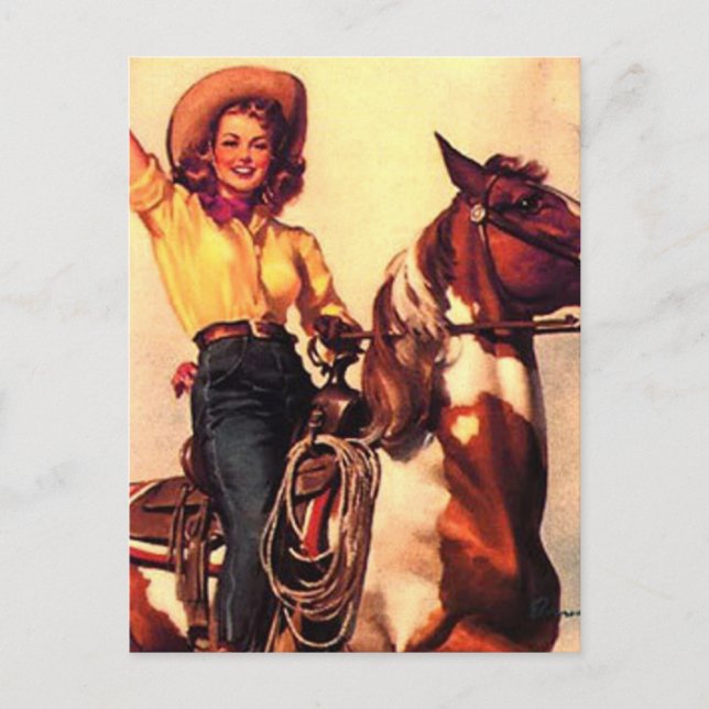 Carte Postale Cowgirl (Devant)
