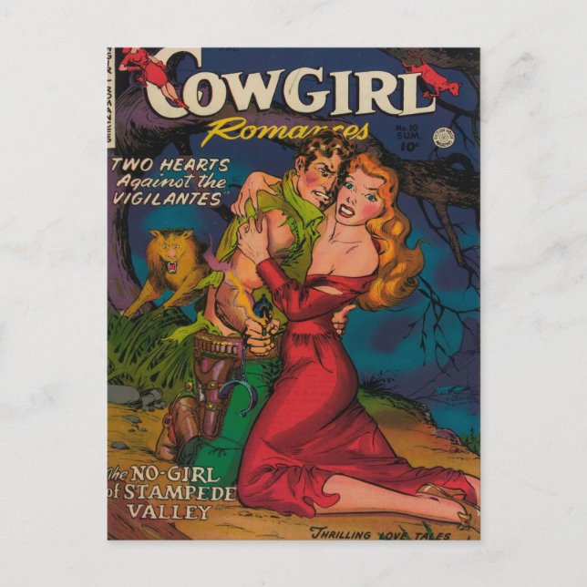 Carte Postale Cowgirl et Cowboy (Devant)