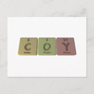 Carte Postale Coy en oxygène carbone Yttirum