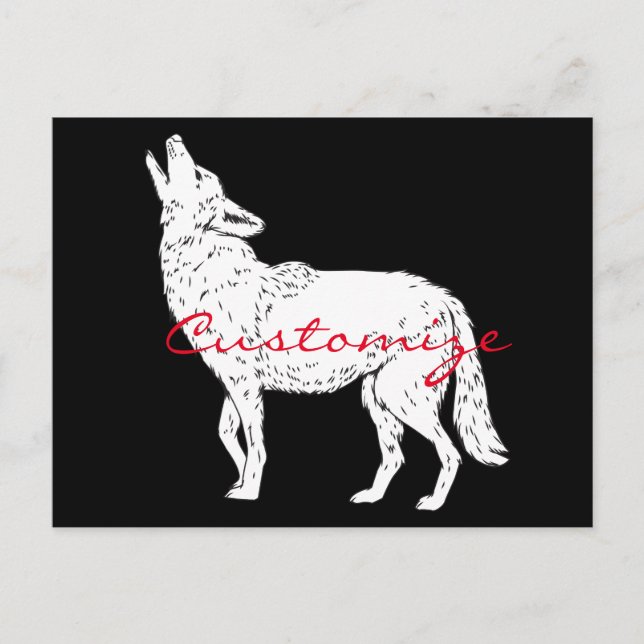 Carte Postale Coyote Howling Thunder_Cove (Devant)
