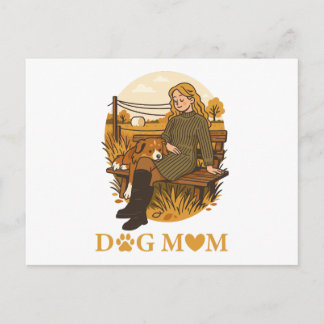 Carte Postale Cozy Dog Mom Bonding Moment With Her Companion