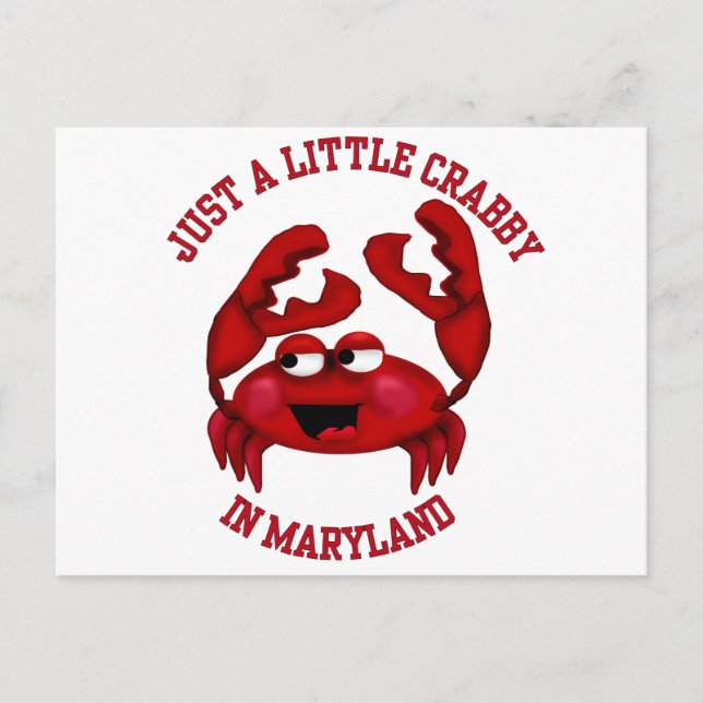 Carte Postale Crabby dans le Maryland (Devant)