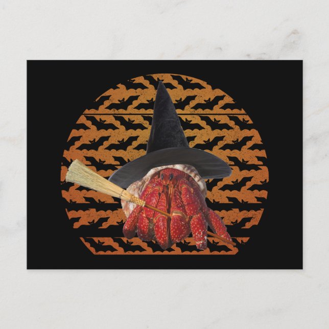 Carte Postale Crabe à sorcières Amusant Halloween Hermite Crabe  (Devant)