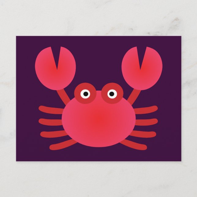 Carte Postale Crabe amusant (Devant)