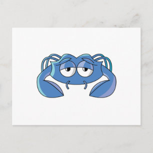 Carte Postale crabe bleu endormi