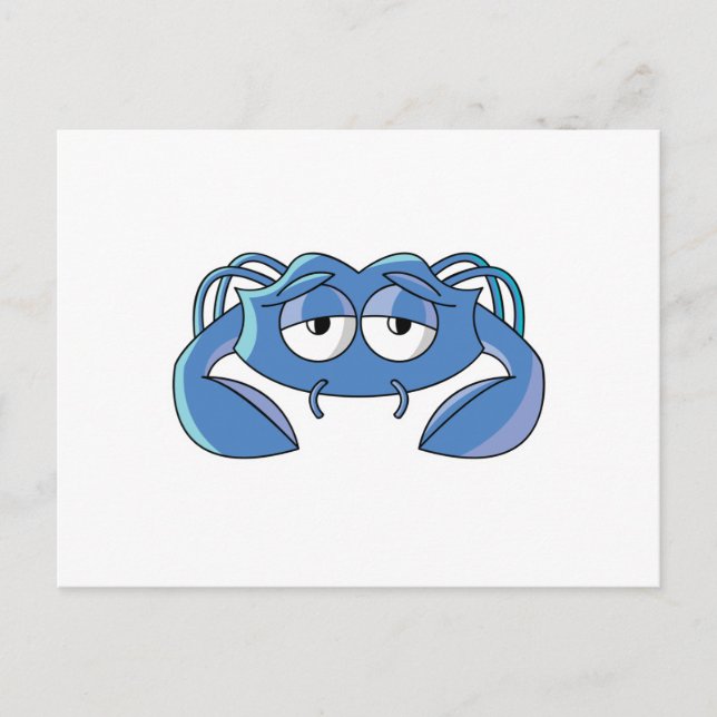 Carte Postale crabe bleu endormi (Devant)