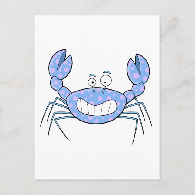 Carte Postale Crabe bleu populaire Cadeau unique cadeau mignon p (Devant)
