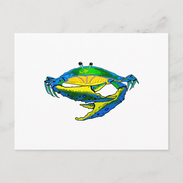 CARTE POSTALE CRABE BLEUE (Devant)