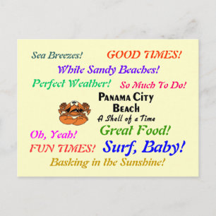 Carte Postale Crabe de plage de Panama City