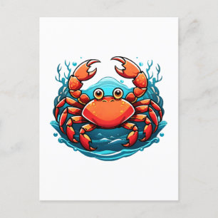Carte Postale crabe drôle