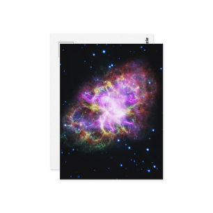 Carte Postale Crabe Nebula Supernova Remnant Hubble Composite