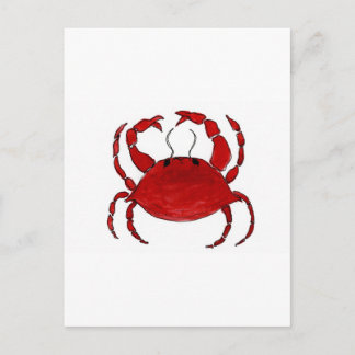 Carte Postale Crabe Rouge
